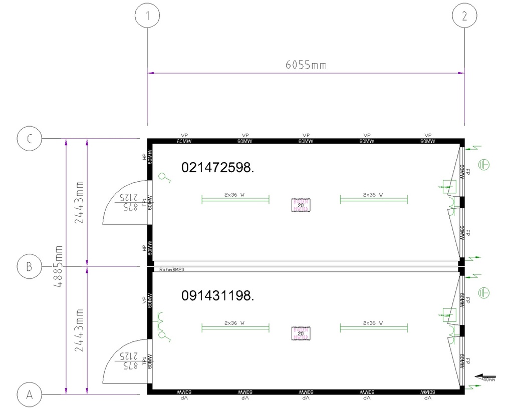 2x20' Bürocontainer
