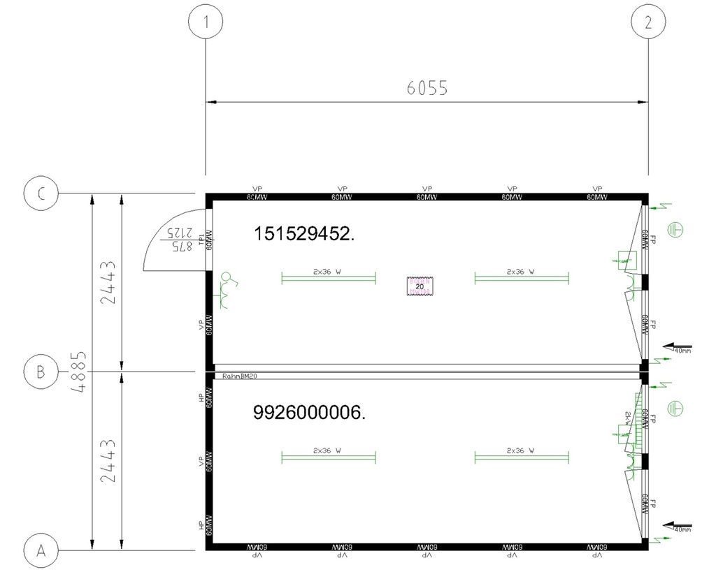 2x20' Bürocontainer